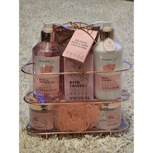 Bloomfield Relaxing Bath & Body Collection 8 Pc Rosewater Ivy Gift Set w/ Caddy